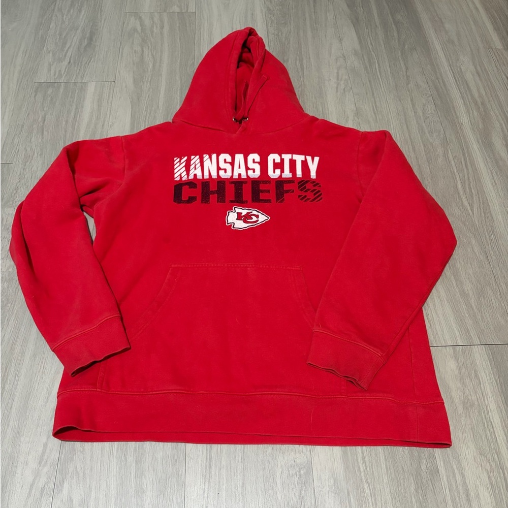 Fanatics Red Pullover Hoodie with Hood and Drawstring